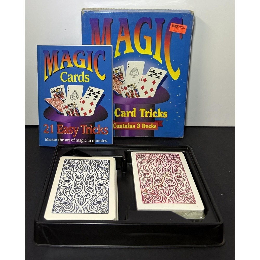 Vintage 1996 Hoyle Magic 21 Card Tricks - 2 Decks